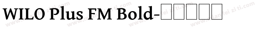 WILO Plus FM Bold字体转换